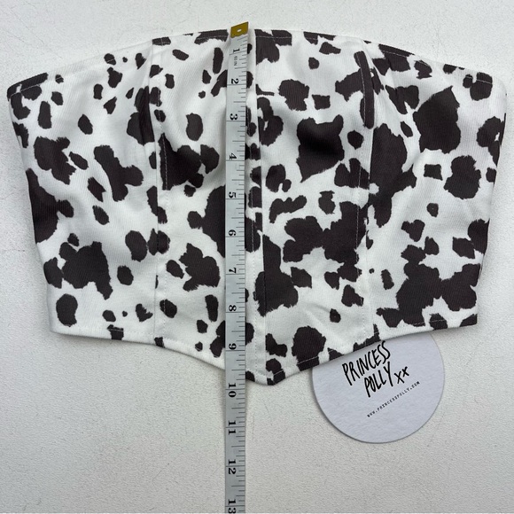 Princess Polly Coby Top Brown / White Corset Crop Style - Picture 2 of 7